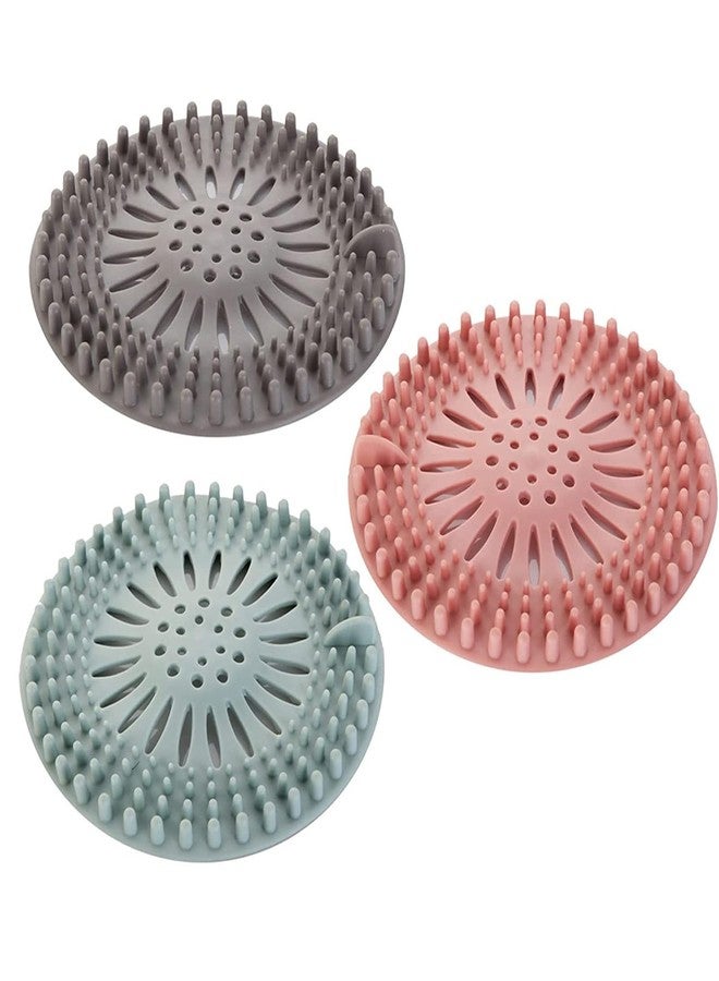KIPSOME Drain Hair Catcher, Durable Silicone Hair Stopper for Shower Drain Cover Bathroom Tub, Drain Strainer to Catch Hair and Clean Suit for Bathtub (Set of 3) - Image 1